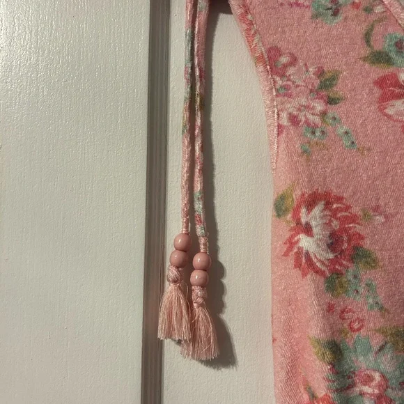 LoveShackFancy Pink Floral Terrycloth Romper - Picture 2 of 5